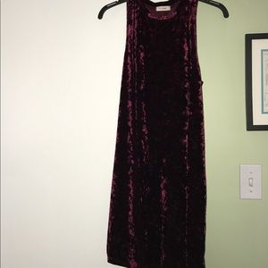 Red velvet dress